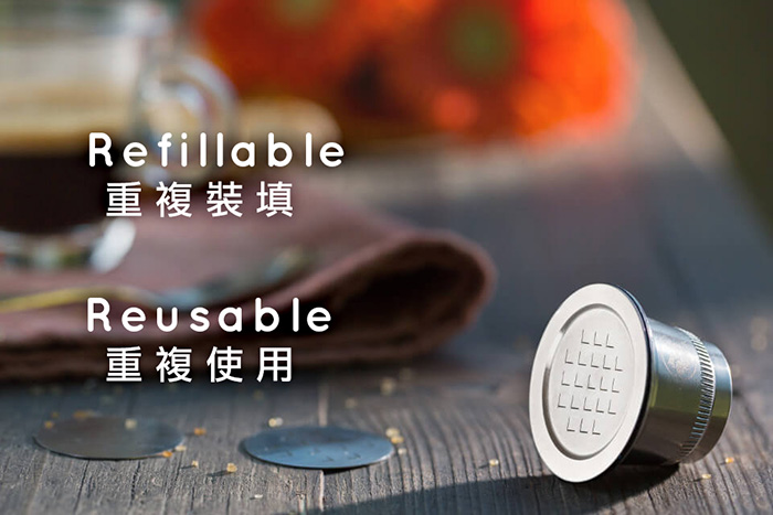 義大利 WAYCAP|不鏽鋼環保咖啡膠囊容器組(2入)-Complete Kit