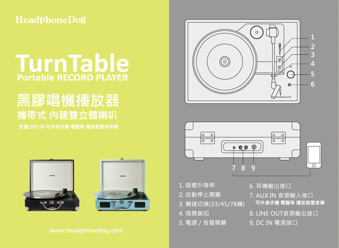 (複製)HeadphoneDog|手工原木黑膠唱機 X LAB by Dimension+聯名款