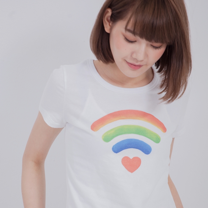 好我 so that′s me|愛的信號短袖蜜桃棉女T