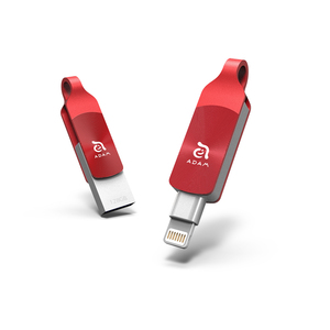 ADAM, iKlips DUO+ USB3.1 iOS極速雙向隨身碟 128GB 紅
