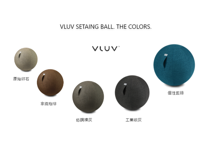 德國 VLUV 平衡球椅 工業碳灰