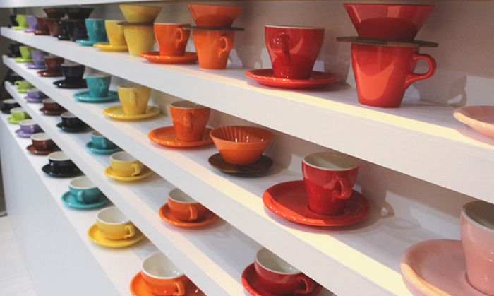 日本ORIGAMI|摺紙咖啡陶瓷杯組 拿鐵杯 250ml (紅色)