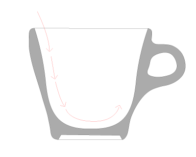 日本ORIGAMI|摺紙咖啡陶瓷杯組 拿鐵杯 250ml (咖啡色)