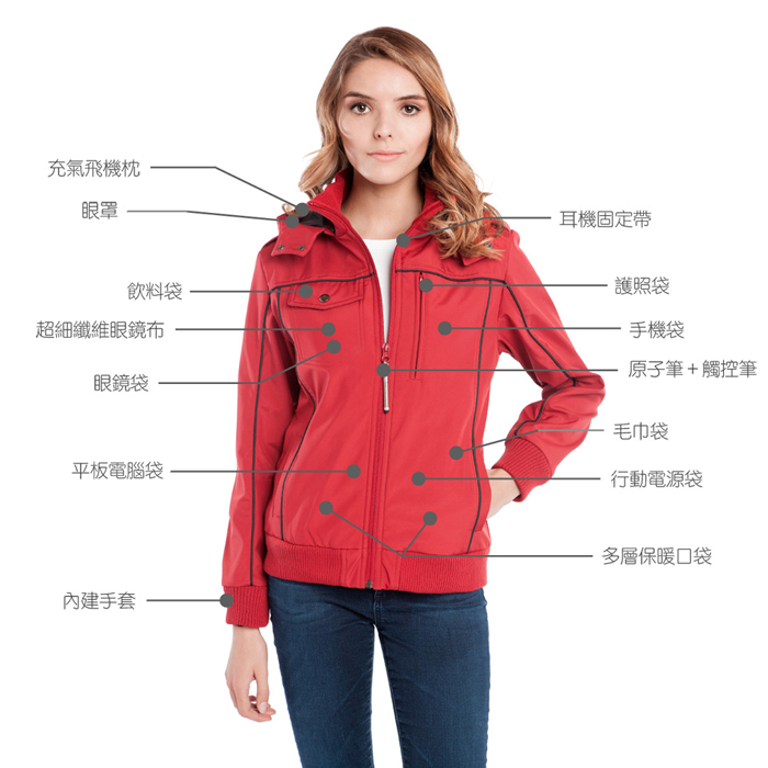 BAUBAX|BLAZER 多功能無皺西裝外套(女)- 海軍藍
