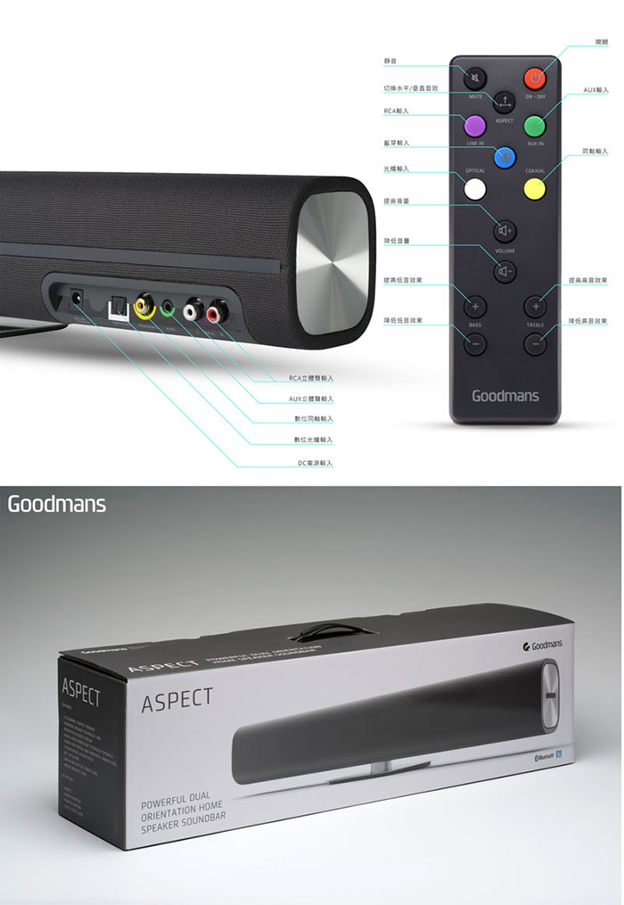 Goodmans | ASPECT SoundBar 無線藍牙家庭劇院聲棒