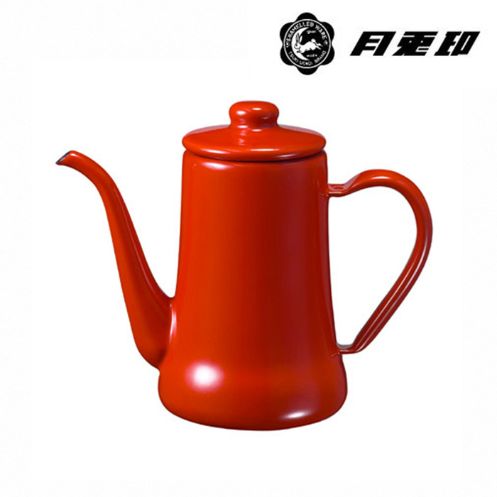月兔印|琺瑯手沖壺0.7L-紅