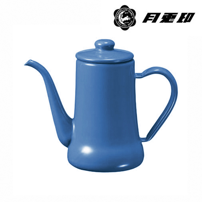 月兔印|琺瑯手沖壺0.7L-藍