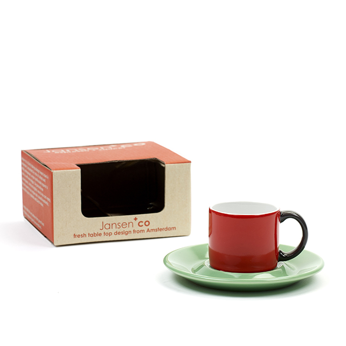 SERAX|Jansen+co ESPRESSO杯盤組-紅綠