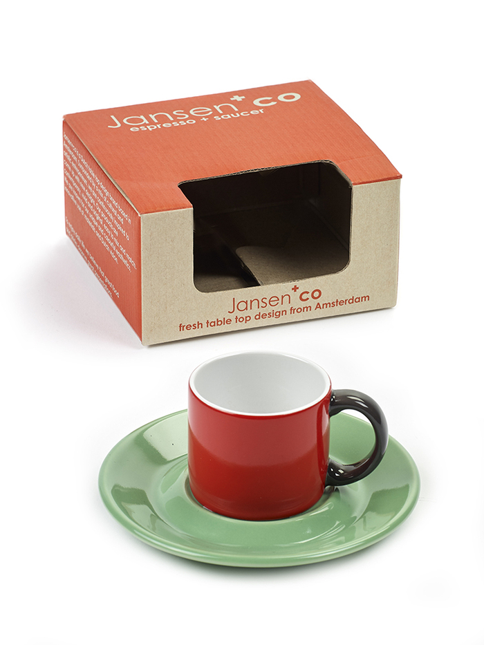 SERAX|Jansen+co ESPRESSO杯盤組-紅綠