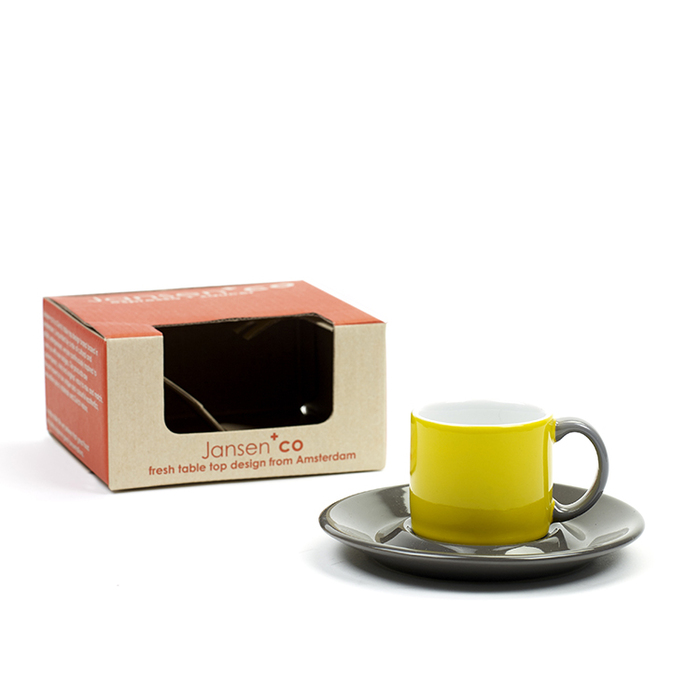 SERAX|Jansen+co ESPRESSO杯盤組-黃灰
