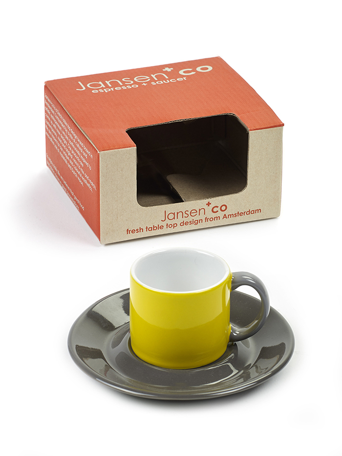 SERAX|Jansen+co ESPRESSO杯盤組-黃灰