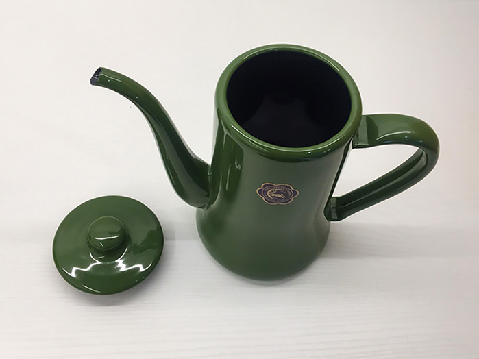 月兔印|琺瑯手沖壺1.2L-橄欖綠
