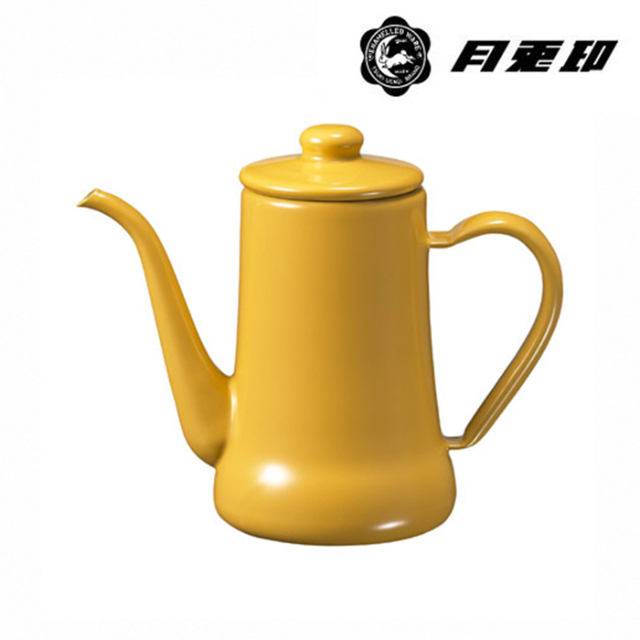 月兔印|琺瑯手沖壺0.7L-黃