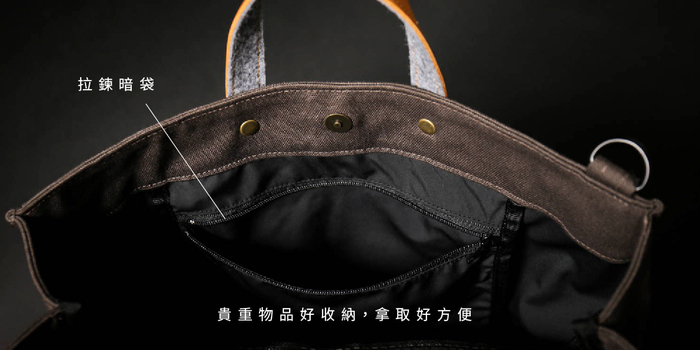 icleaXbag｜簡約XL號真皮帆布購物袋