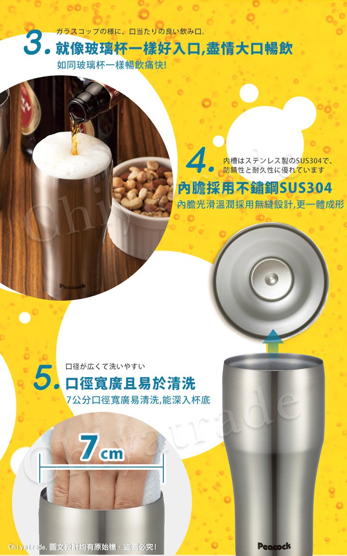 (複製)【日本孔雀Peacock】316不鏽鋼 輕量隨行 彈蓋直飲 保冷保溫杯700ML-消光黑