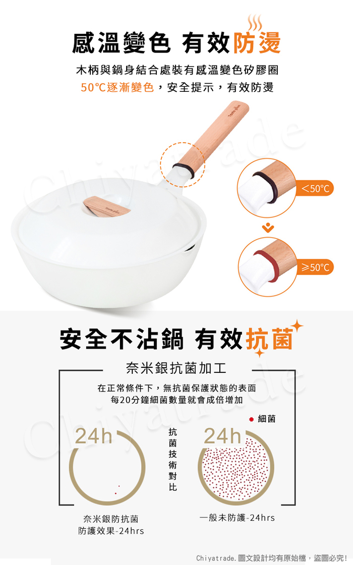 (複製)Taste Plus|悅味元素 瑞士陶瓷釉 奈米銀抗菌 不沾鍋 16cm奶鍋 IH全對應(純淨白)