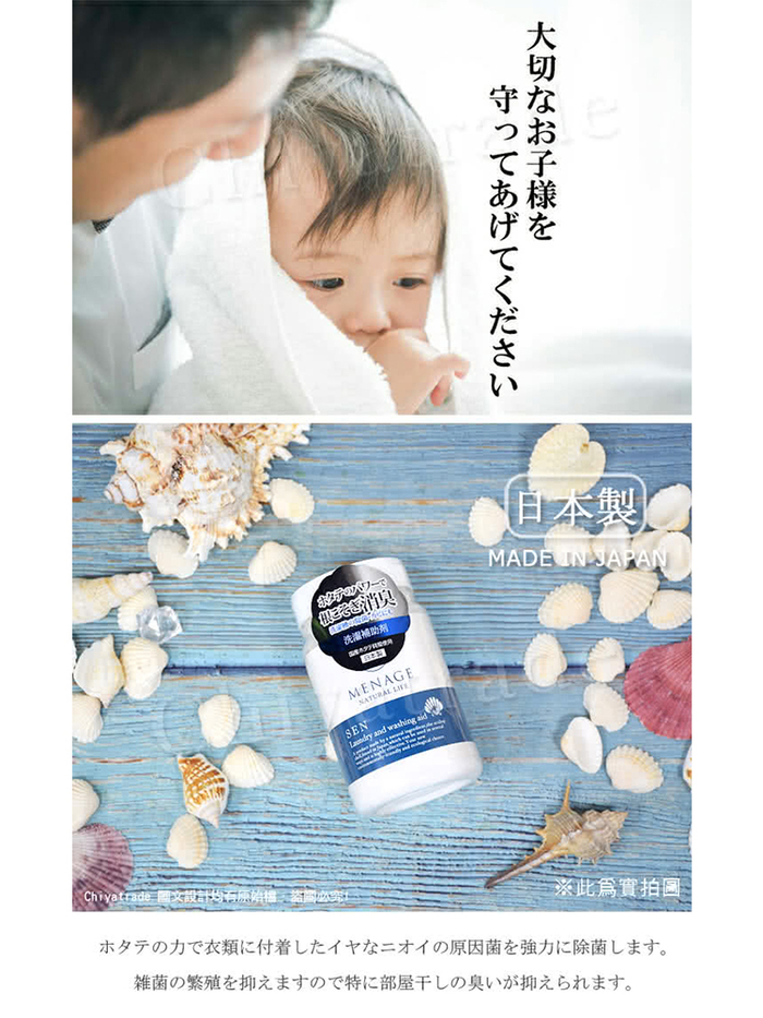 (複製)MENAGE|日本製北海道扇貝 淨力JYO貝殼粉 蔬果洗淨劑80g-5入