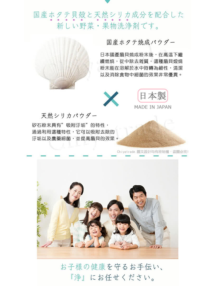 (複製)MENAGE|日本製 北海道扇貝 貝殼粉 實用4件組