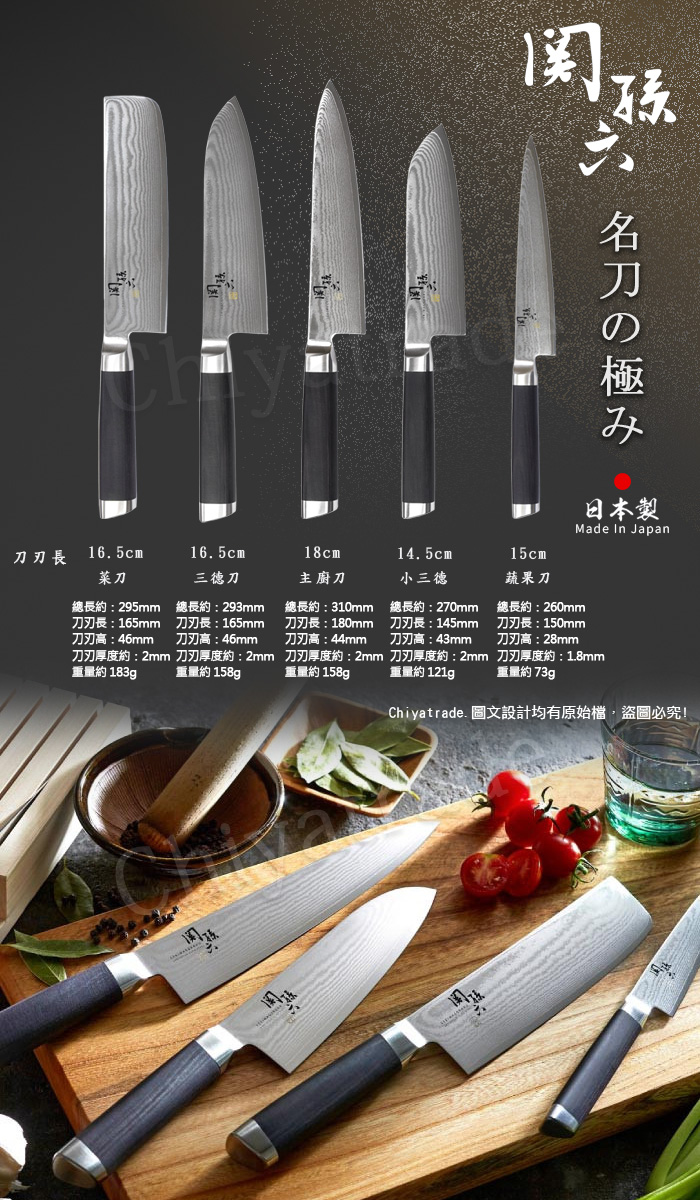 (複製)KAI 貝印|關孫六茜三德刀16.5cm+三段式手動磨刀器(送原廠圍裙)