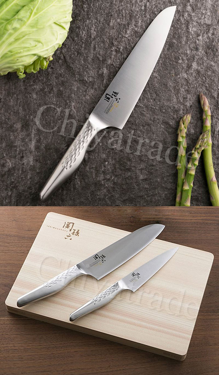 (複製)KAI 貝印|匠創名刀關孫六 一體成型不鏽鋼刀-廚房小刀15cm+檜木砧板