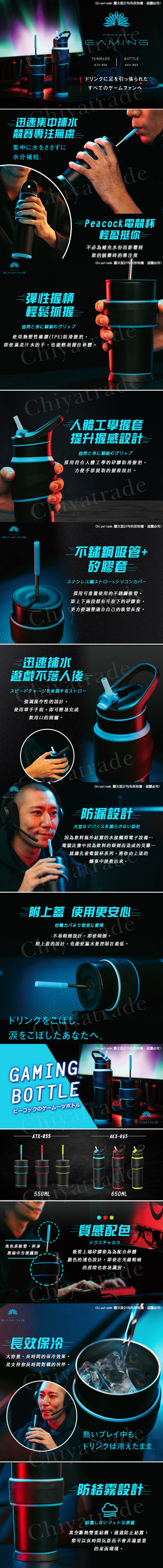 (複製)Peacock 孔雀|運動涼快不鏽鋼保溫杯800ML-蜂巢黑