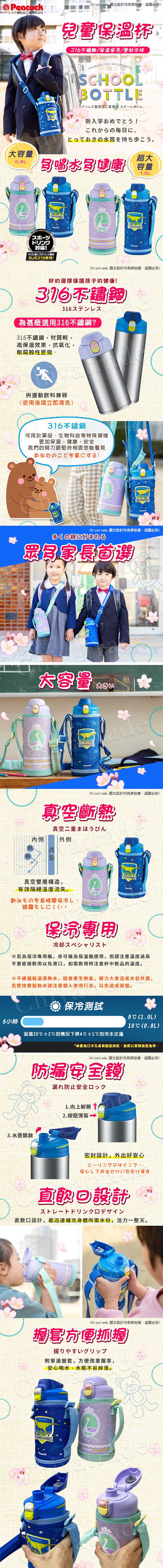 (複製)Peacock 孔雀|電競保溫杯 TPE握把 防滑防倒底座 550ML(可調式吸管)-綠黑