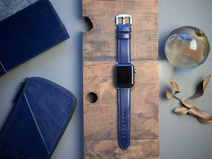 Alto|Apple Watch 皮革錶帶 42mm - 海軍藍