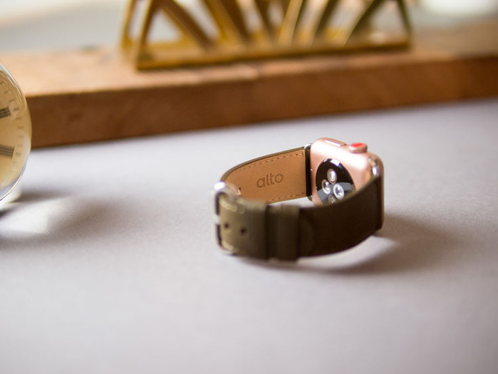 Alto|Apple Watch 皮革錶帶 38mm/40mm - 橄欖綠