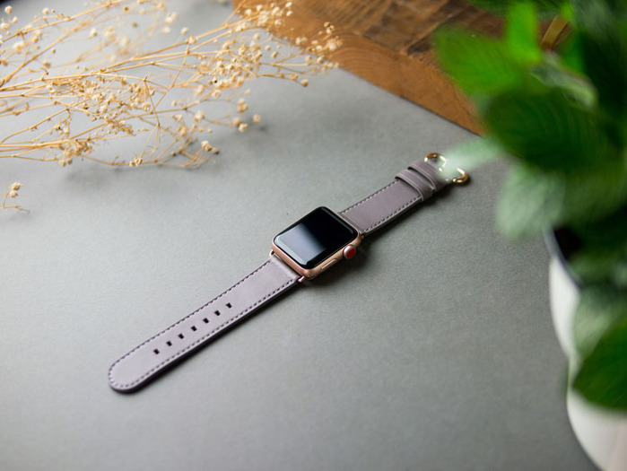 Alto|Apple Watch 皮革錶帶 38mm/40mm - 礫石灰