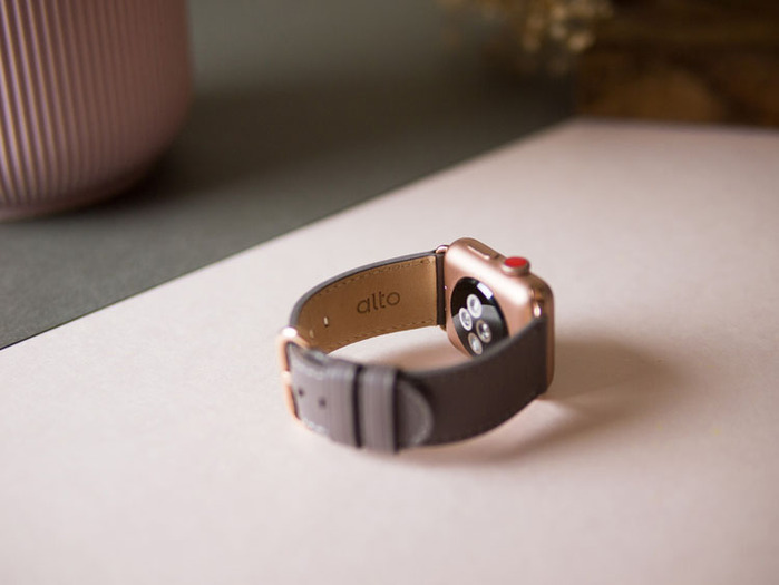 Alto|Apple Watch 皮革錶帶 38mm/40mm - 礫石灰
