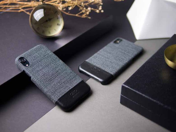 Alto|iPhone Xs Max 皮革保護殼 Denim (狼灰)
