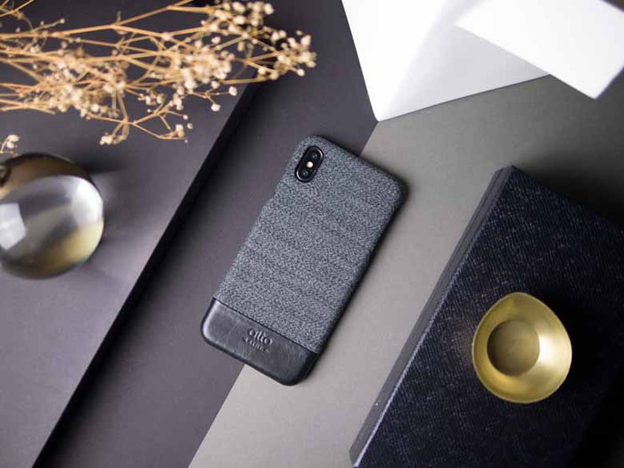 Alto|iPhone Xs Max 皮革保護殼 Denim (狼灰)