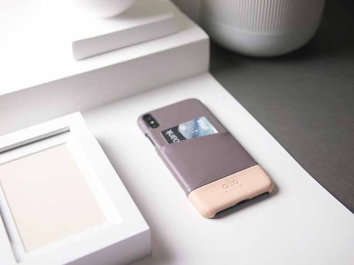 Alto|iPhone Xs Max 皮革保護殼 Metro (礫石灰/本色)