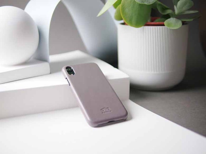 Alto|iPhone XR 皮革保護殼 Original (礫石灰)