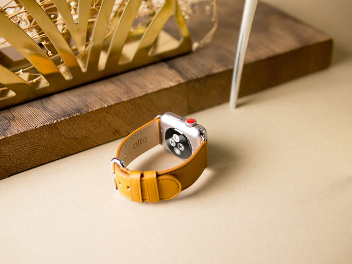 Alto|Apple Watch 皮革錶帶 38mm/40mm - 焦糖棕
