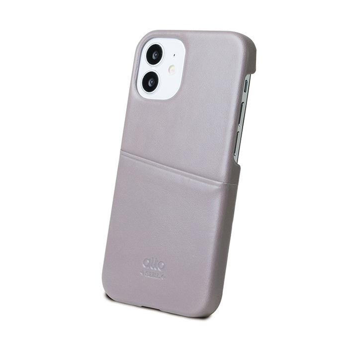 Alto|iPhone 12 mini 5.4吋 插卡皮革手機殼背蓋 Metro (礫石灰)