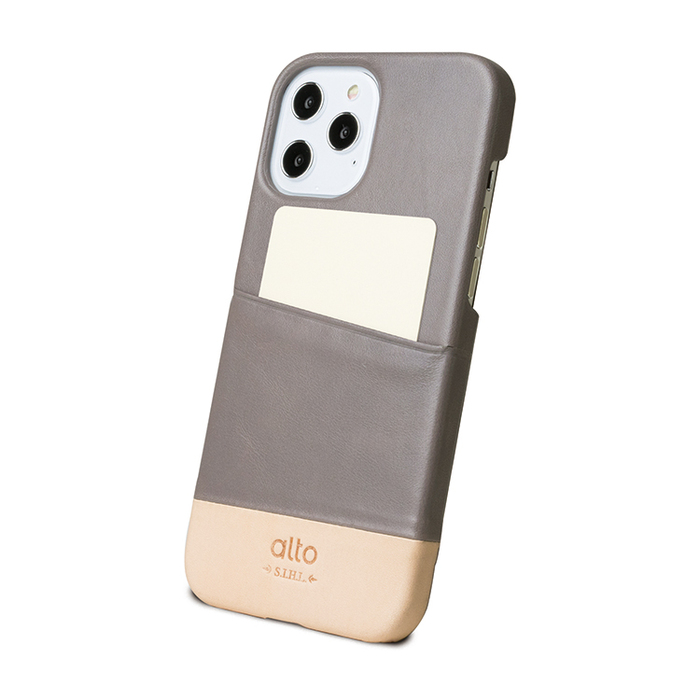 (複製)Alto|iPhone 12 /Pro 6.1吋 插卡皮革手機殼背蓋 Metro (渡鴉黑)