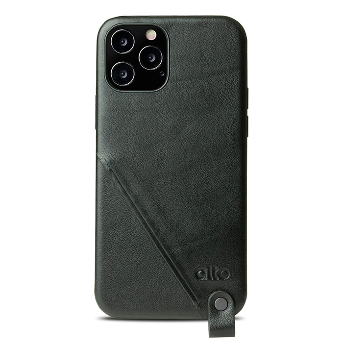 (複製)Alto|iPhone 12 /Pro 6.1吋 頸掛卡插皮革防摔手機殼Anello 360 - (森林綠) (附頸掛繩)