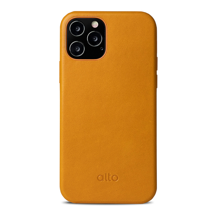Alto|iPhone 12 /Pro 6.1吋 真皮手機殼背蓋 Original 360 - (焦糖棕)