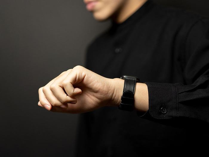 Alto|Apple Watch 皮革錶帶 38mm/40mm - 渡鴉黑