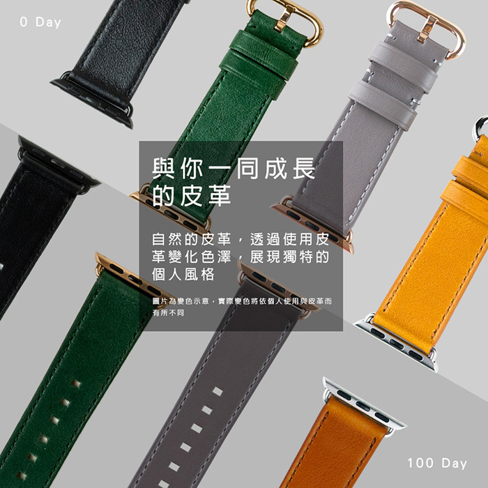 Alto|Apple Watch 皮革錶帶 38/40/41mm - 森林綠 適用於 Apple Watch Series 7/6/SE/5/4/3/2/1