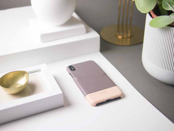 Alto|iPhone XR 皮革保護殼 Metro (礫石灰/本色)