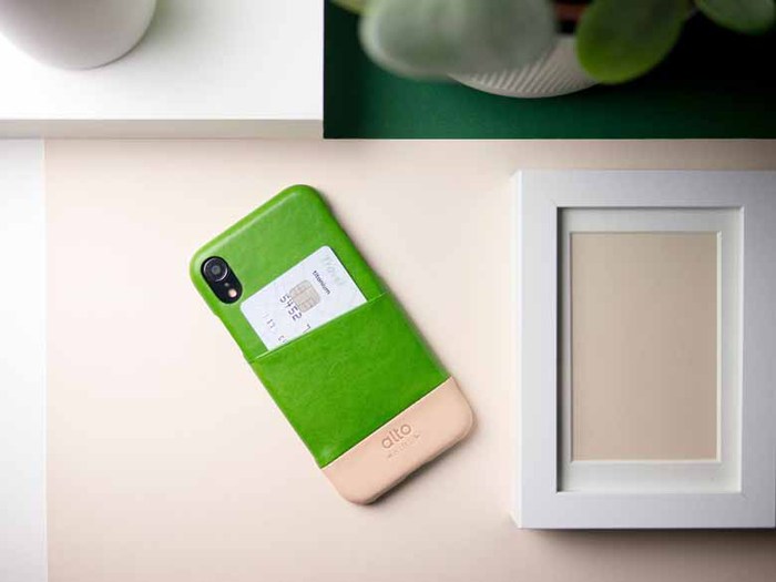 Alto|iPhone XR 皮革保護殼 Metro (萊姆綠/本色)