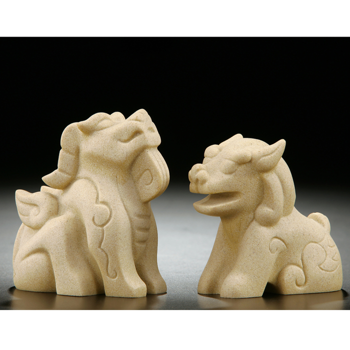 筌美術Gallery Chuan | 古老的傳說系列_《招祥納福(嘲風）》石雕