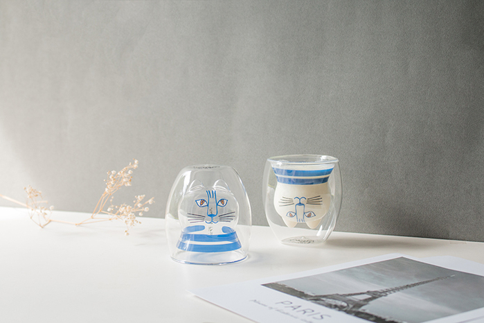 好玻 GOODGLAS|Lisa Larson MIMI雙層杯-藍