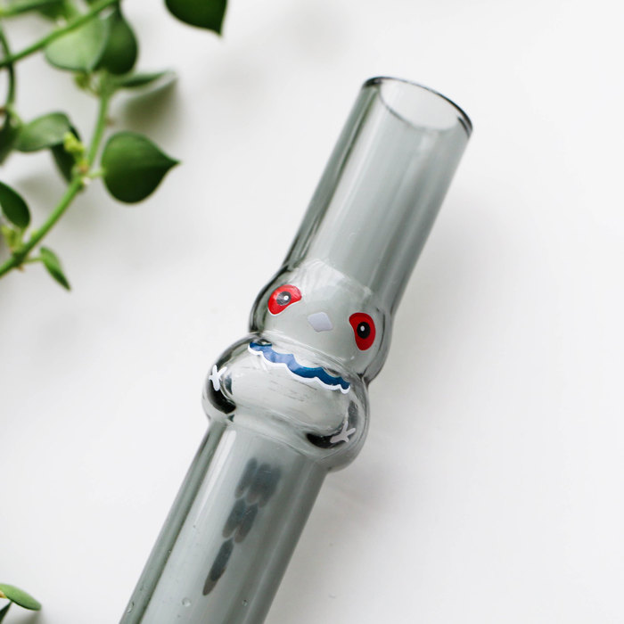 好玻 GOODGLAS|霧林造型玻璃吸管-帝雉