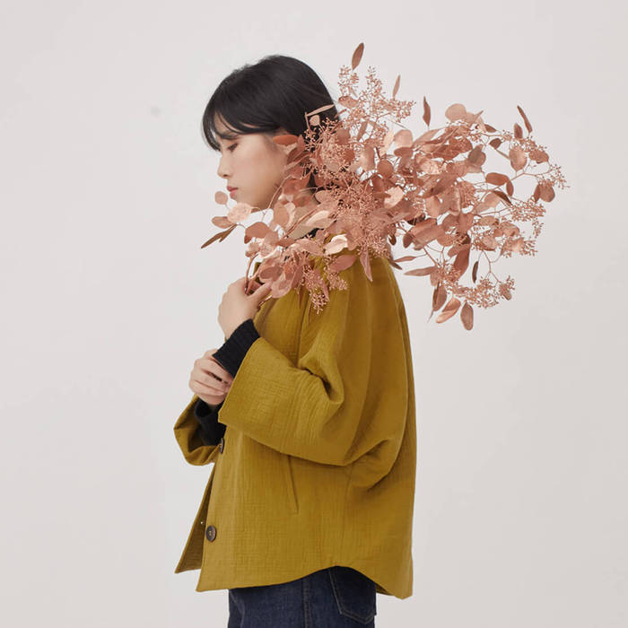 好我 so that′s me|Anita 雙層棉短版七分袖外套 芥黃