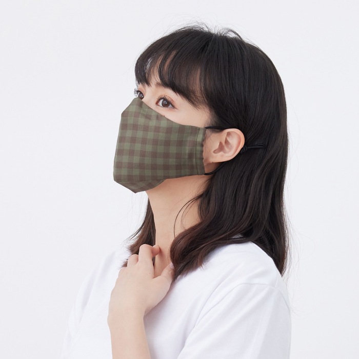 好我 so that′s me|純棉印花立體口罩 台灣製造 好好呼吸 格子組 (綠格紋+大藍格 一組兩入)