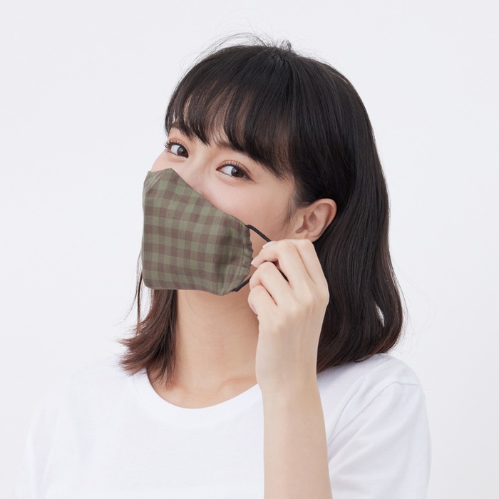 好我 so that′s me|純棉印花立體口罩 台灣製造 好好呼吸 格子組 (綠格紋+大藍格 一組兩入)