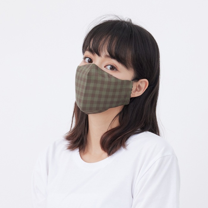 好我 so that′s me|純棉印花立體口罩 台灣製造 好好呼吸 格子組 (綠格紋+大藍格 一組兩入)